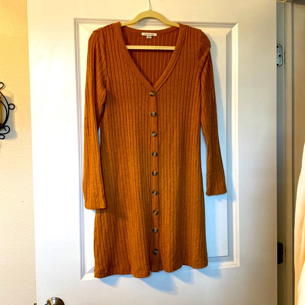 American Eagle Button up Sweater Dress